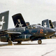 US Marine Corps Douglas F3D-2 Skyknights of Marine Night Fighter Squadron VMF(N)-513 “Flying Nightmares” parked on the flightline, circa 1952 (US Navy)